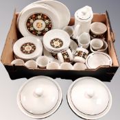 A box of a quantity of Ridgway Tyrol tea and dinner ware
