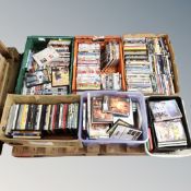 A pallet containing a large quantity of assorted DVDs.