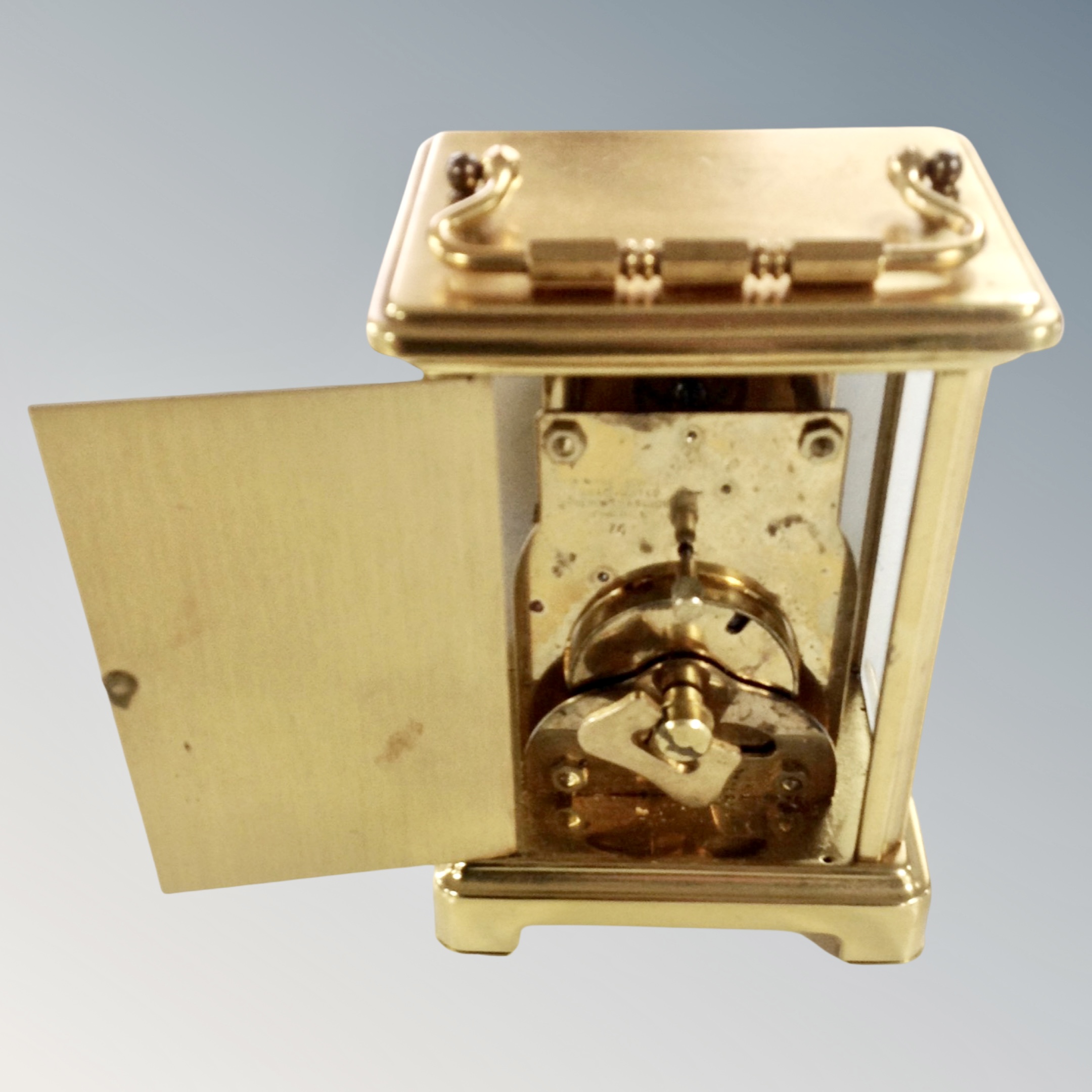 A French brass cased mantel clock, signed Bayard. - Image 2 of 2