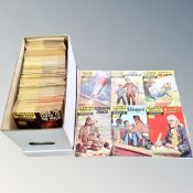 A box containing a quantity of 20th century Classics Illustrated comics including Kidnapped,