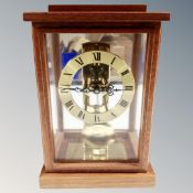 A Heller German mantel clock in case