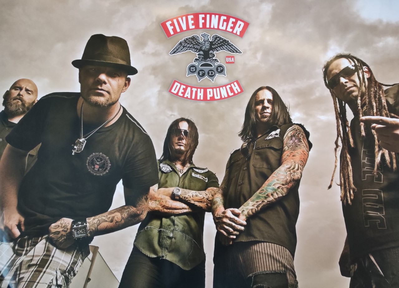 Five Finger Death Punch, U2 Album covers door poster (36x24 inches),