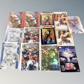 A tray of Marvel Valiant and DW comics, Transformers #1, Ultimate Spider-Man, Get Craven,