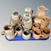 Two 20th century part studio pottery tea services