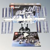 A Lego Ideas 21321 International Space station with box and instructions
