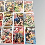 Eighteen 20th century Marvel comics including X-Men #22, The Amazing Spider-Man #80, 119 and 121,