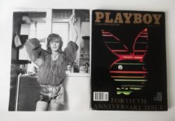 Playboy magazine fortieth anniversary issue January 1994 collector's edition and a vintage photo of