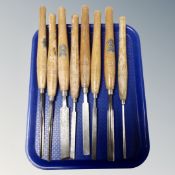 A set of eight Robert Sorby Kangaroo chisels