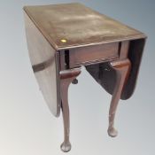 A 19th century mahogany Queen Ann style drop leaf table