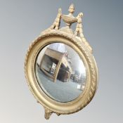 A Regency style gilt framed circular mirror