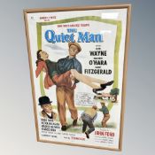 A framed movie poster : The Quiet Man,