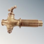 An antique brass tap.