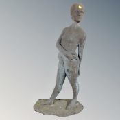 A garden bronzed-finished fibreglass figure of a female nude, height 120 cm.