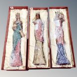 Three Tribes of Africa collection limited edition figures, boxed,