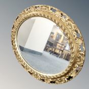 A Victorian style oval gilt framed mirror