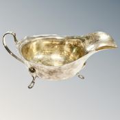 A silver sauce boat, Sheffield marks, length 15cm.