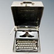 A vintage Royal typewriter in case