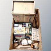 A box of Matchboxes, 20th century Danish Lurpak card crate,