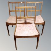 A set of three 20th century teak chairs (a/f)