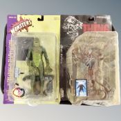 Two Action figures - Mcfarlane Toys The Thing and Universal Studios Monster the Creature from the