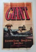 James Dean film poster: Giant (Kino International, R-1982). 27x41 inches.