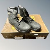 Two pairs of Beaver safety boots, size 13.