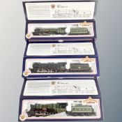 Three Bachmann Branchline 00 gauge steam engines with tenders - Gresley V2 class 2 -6-2 4844 x 2