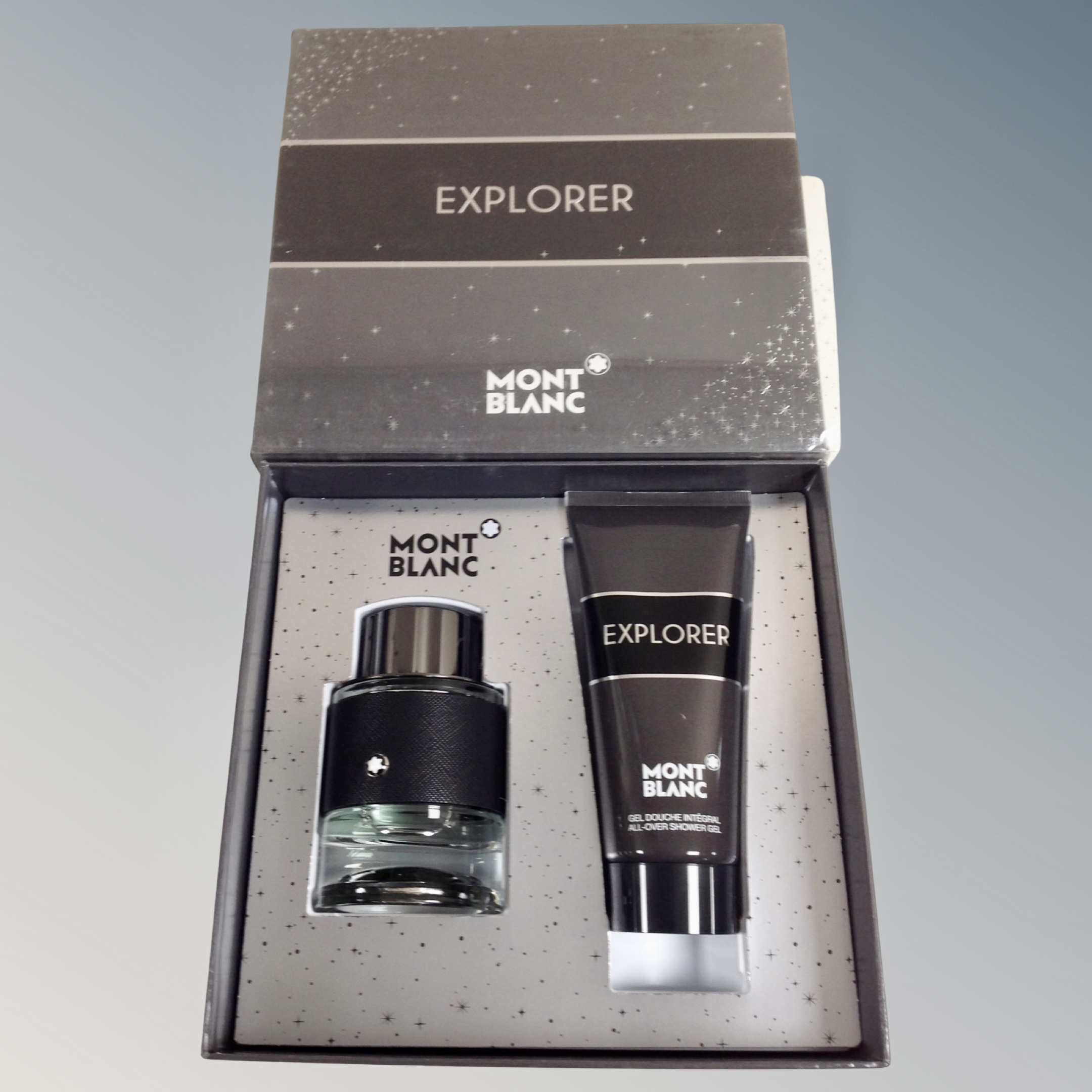 A Mont Blanc Explorer for Men two-piece gift set,