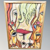 Brian Foggett (Contemporary) : Woman in bikini, oil on canvas, 81 cm x 111 cm, framed.
