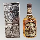 Chivas Regal, 12 year old blended Scotch, 75cl, boxed.