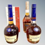 Two Courvoisier VS Cognacs 70cl (2),