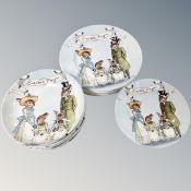 Eighteen Royal Stafford Easter Fayre dinner plates