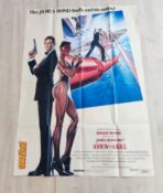 James Bond - 1985's A view to a kill poster. Roger Moore in his last appearance as James Bond.
