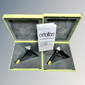 Two boxed Ortofon Concorde stereo cartridges