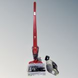 A G Tech hand held electric vacuum with charger and accessories together with a AEG animal CX7