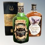 Glenfiddich Pure Malt Scotch whisky, 37.5cl, together with Moniack Golden Eagle brandy liqueur 75cl.