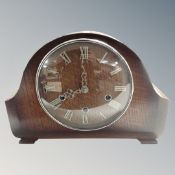 A 1930's Smith's oak cased Westminster chime mantel clock