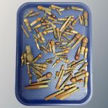 A tray of vintage fishing ferrules