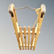 A vintage Davos wooden sledge