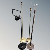 Four Continental floor lamps