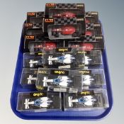 A tray of sixteen Onyx Formula 1 92 Collection racing cars in boxes