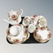 A twenty-nine piece Royal Albert Old Country Roses bone china tea and dinner service