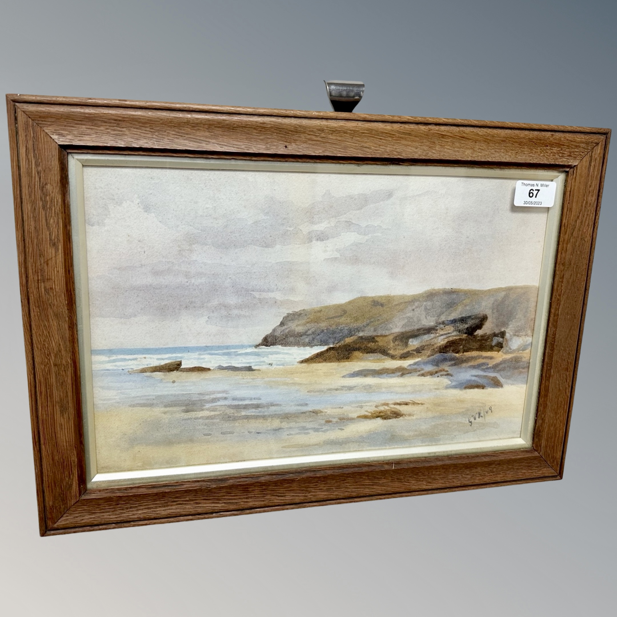 G. V. R. (Early 20th century) Coastal landscape, watercolour, signed and dated 09, 37cm by 24cm.