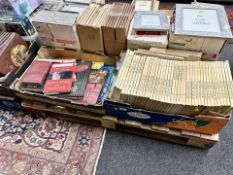 Four boxes of books, antique reference, the old west,