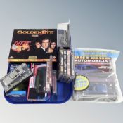 A tray of James Bond 007 die cast vehicles, Goldeneye limited edition gift set,
