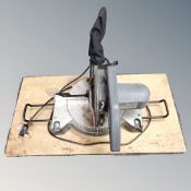 A Performance mitre saw mounted on a board