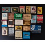 An assortment of vintage matchboxes/matches and labels.