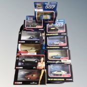 A tray of ten Corgi James Bone die cast vehicles,