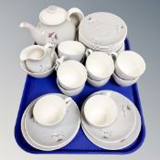 A tray of thirty-seven piece Royal Doulton Forest Pine tea service