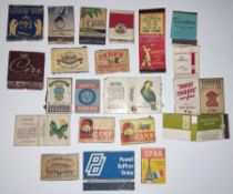 A Collection of vintage matchbox labels.